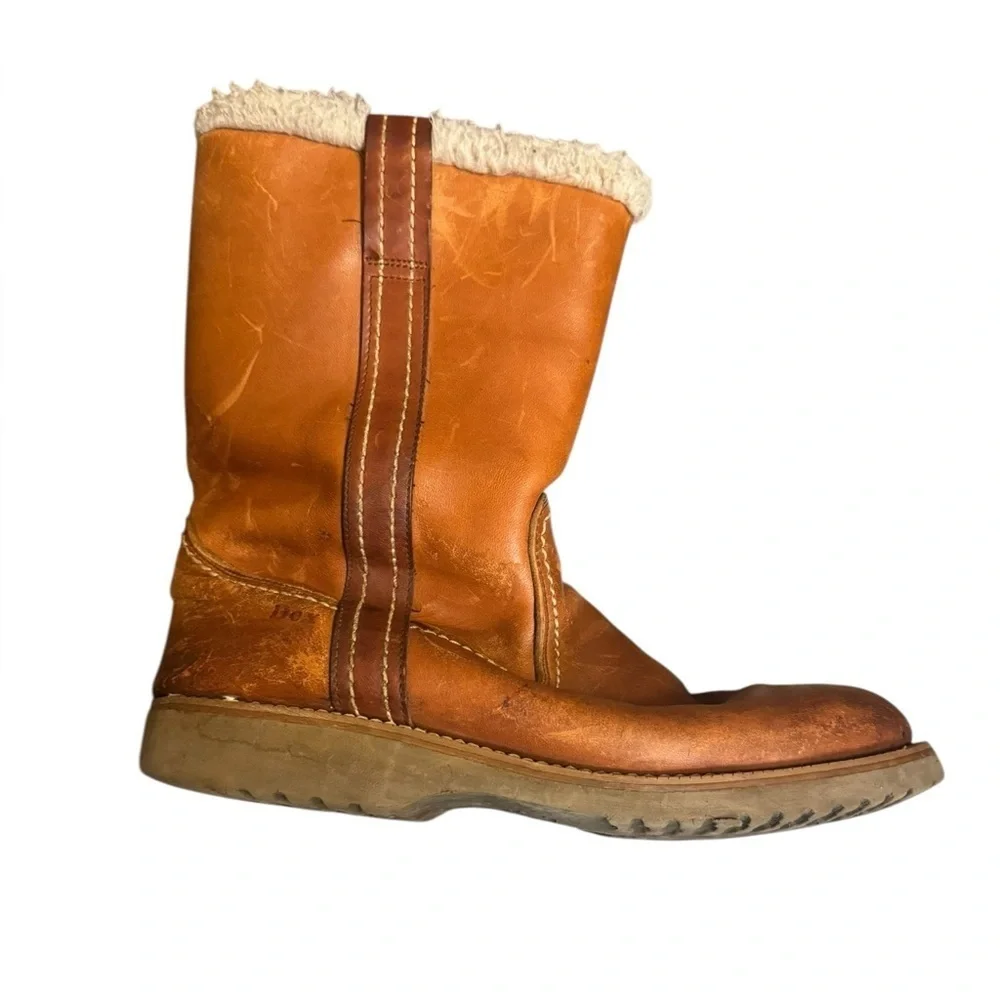 DEX VINTAGE Work Western Boot Brown Leather Outdoor Men’s Size 10.5 Vibram Soles